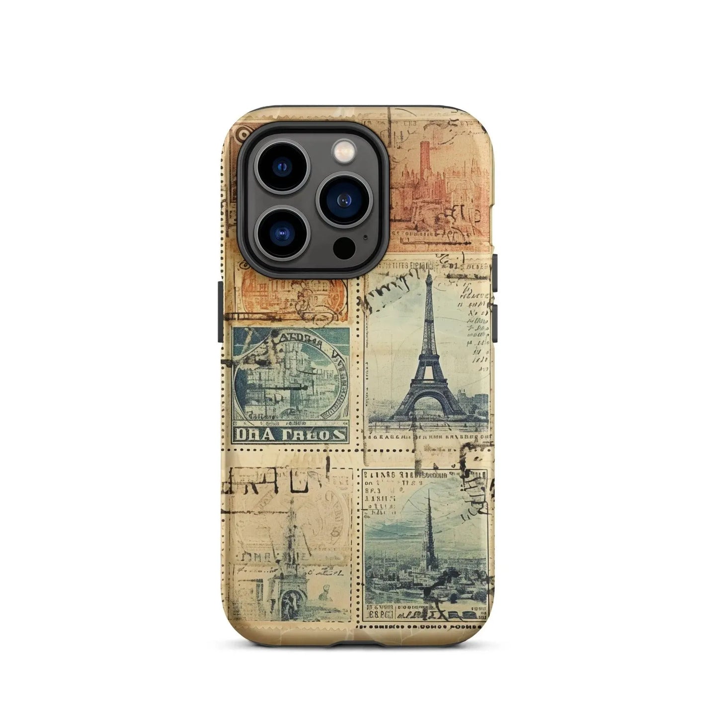 Vintage Travel Stamps Tough MagSafe iPhone® Case - The Global Wanderer