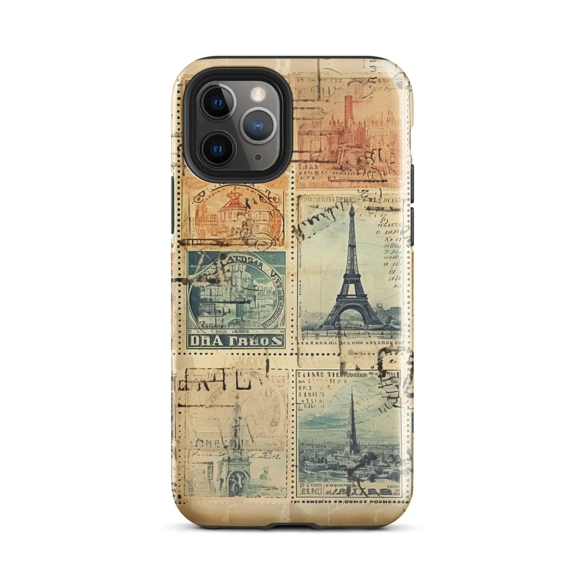 Vintage Travel Stamps Tough MagSafe iPhone® Case - The Global Wanderer