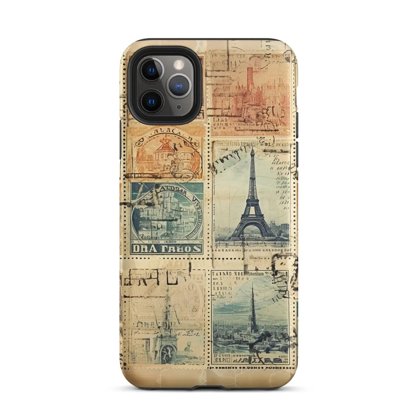 Vintage Travel Stamps Tough MagSafe iPhone® Case - The Global Wanderer