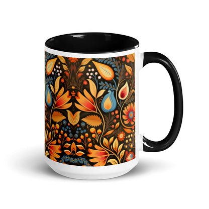 Bavarian Fall Folk Art Mug