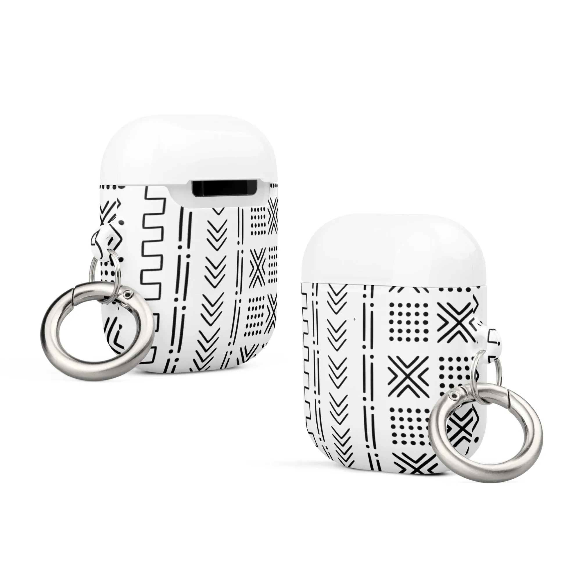 White Mud Cloth AirPod Case - The Global Wanderer