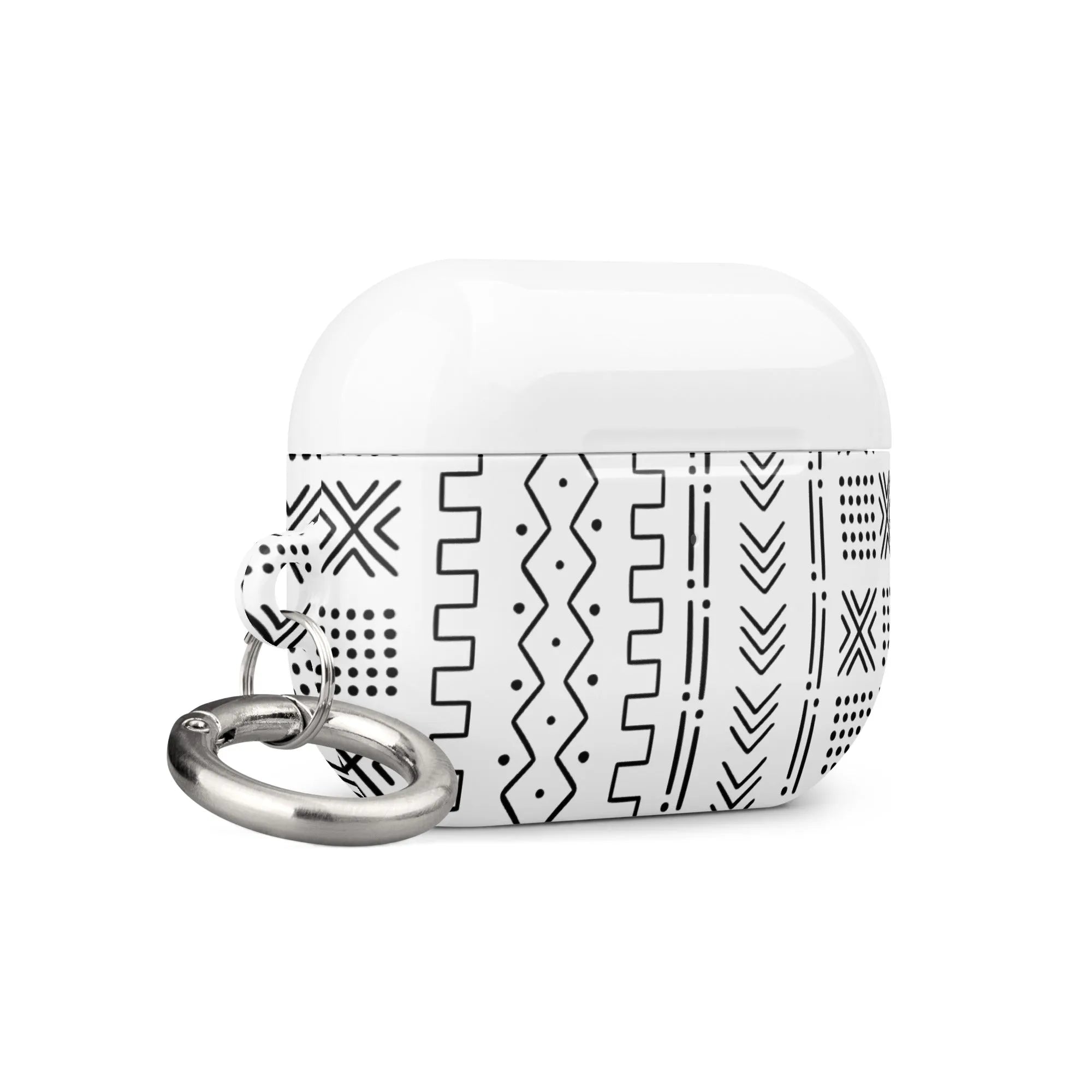 White Mud Cloth AirPod Pro 2 Case - The Global Wanderer