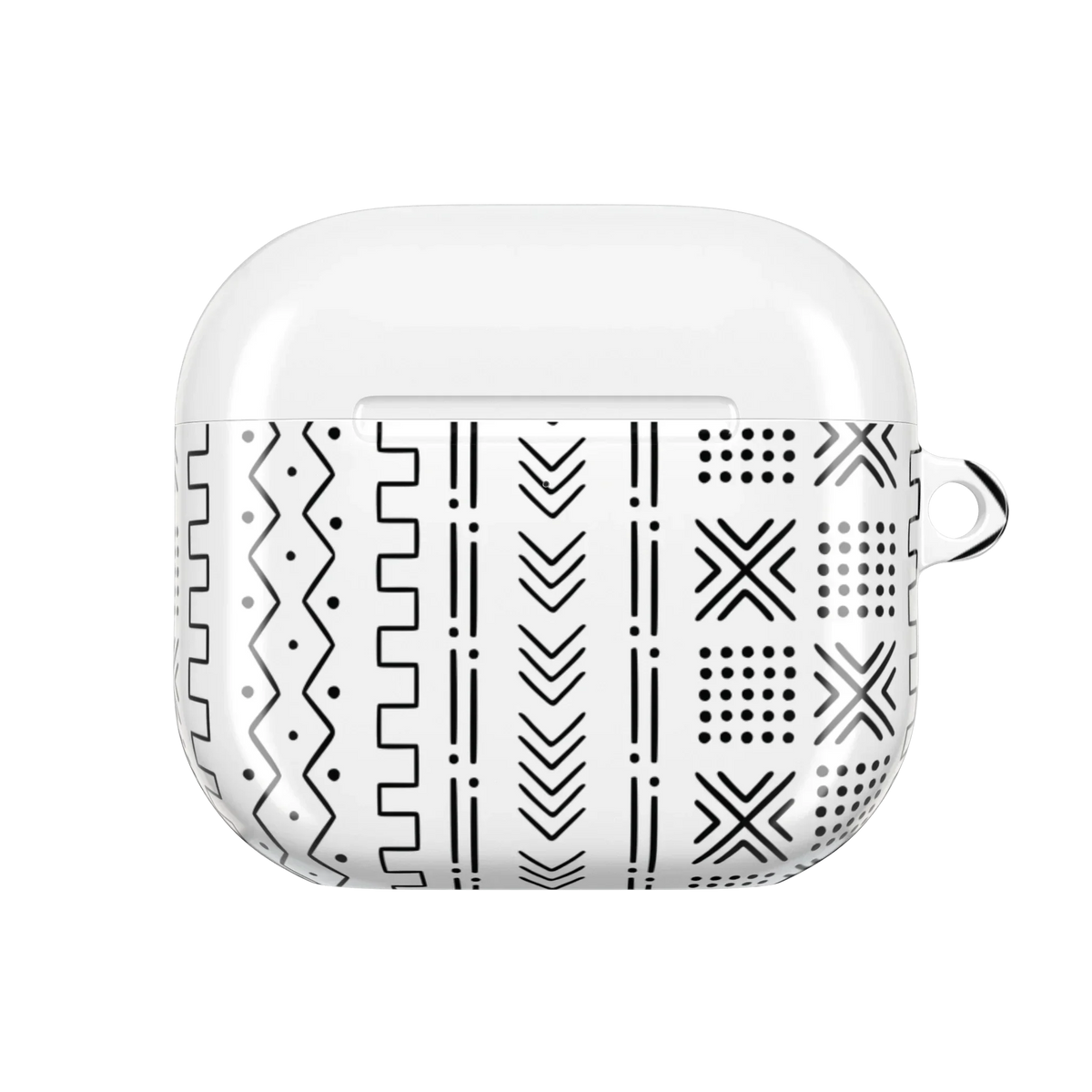 White Mud Cloth AirPods 4 Case - The Global Wanderer