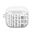 White Mud Cloth AirPods 4 Case - The Global Wanderer