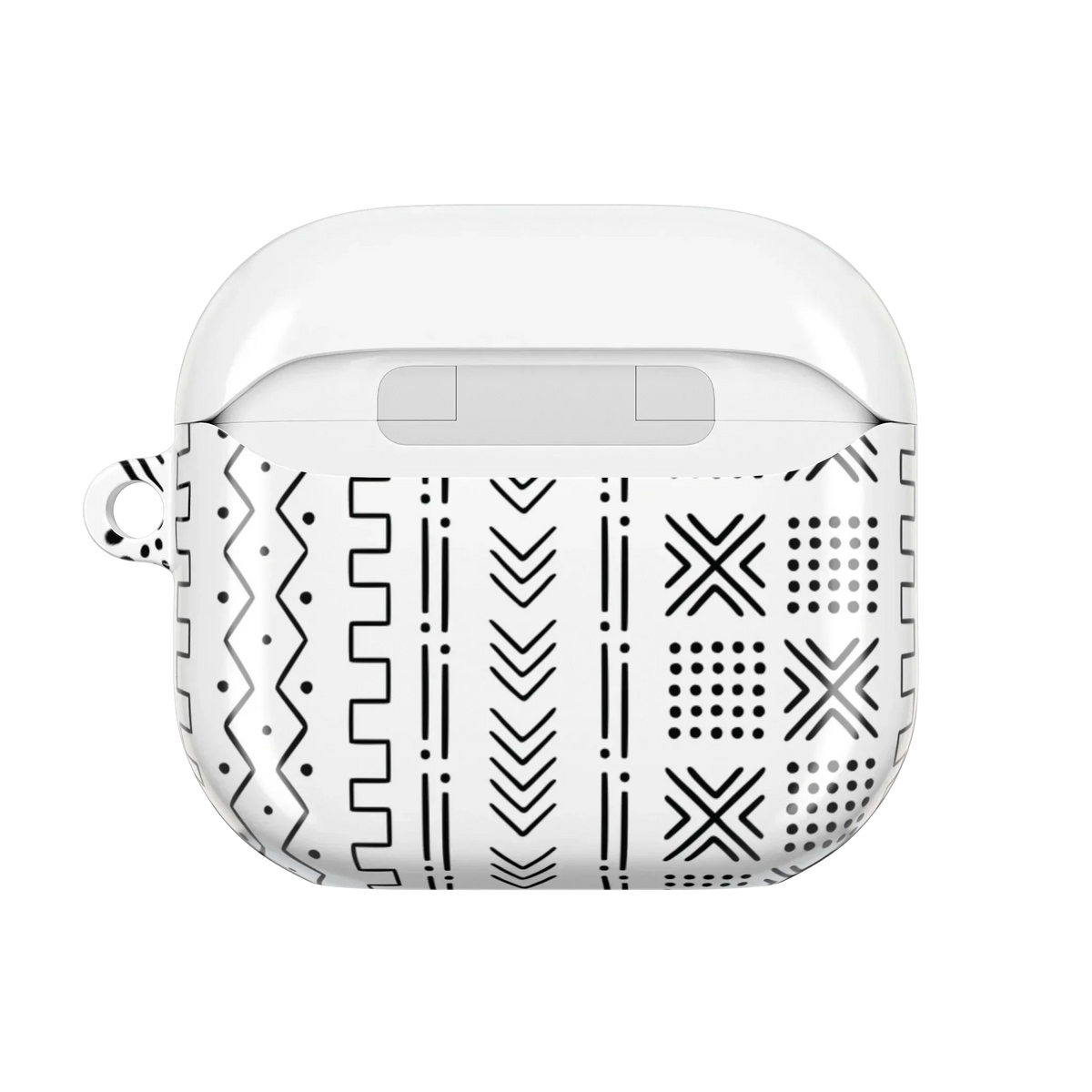 White Mud Cloth AirPods 4 Case - The Global Wanderer