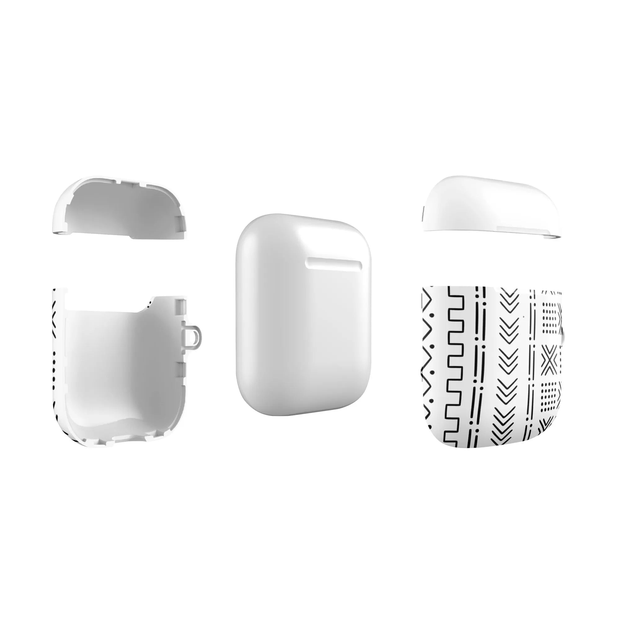 White Mud Cloth AirPod Case - The Global Wanderer