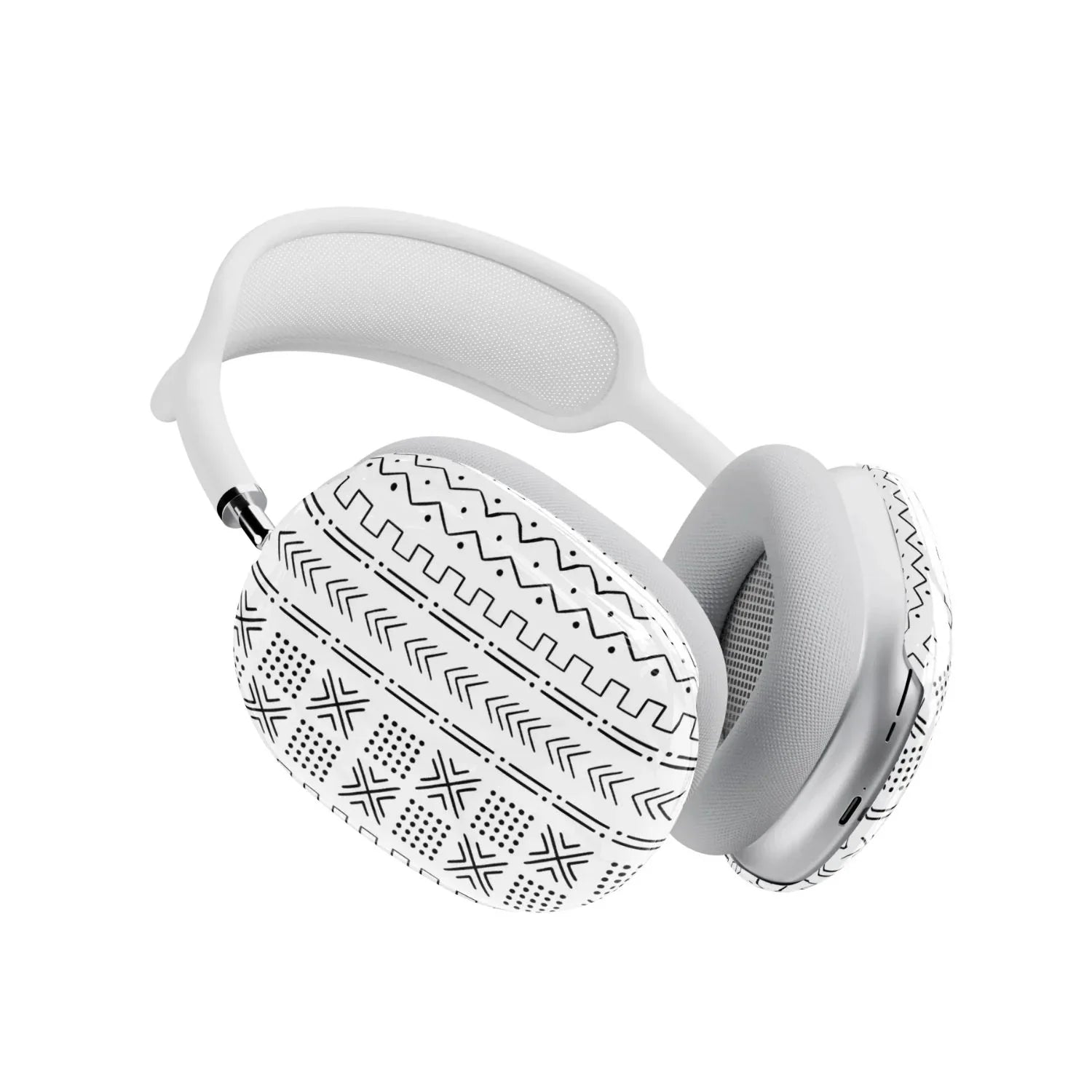 White Mud Cloth AirPods Max Case - The Global Wanderer