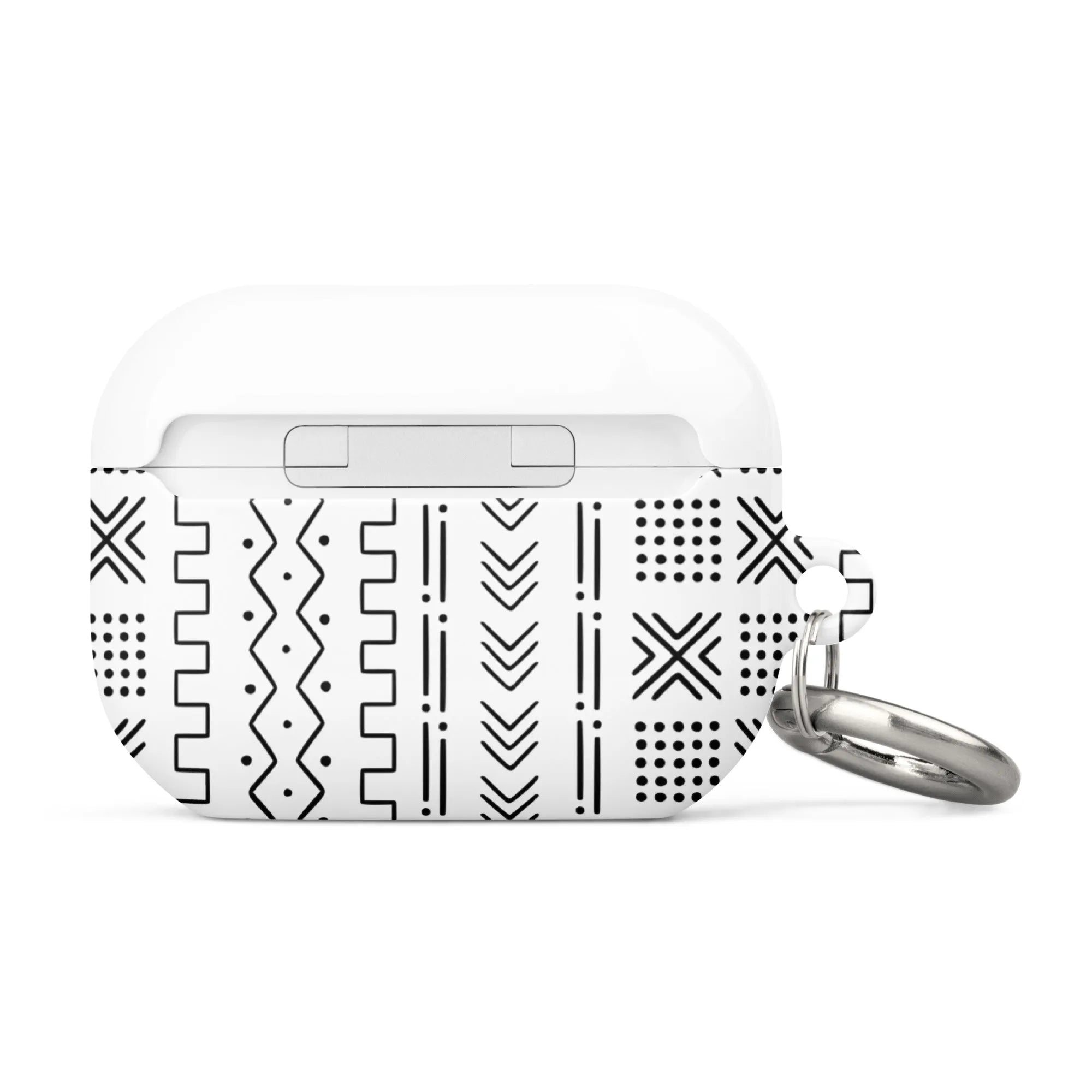 White Mud Cloth AirPod Pro 2 Case - The Global Wanderer