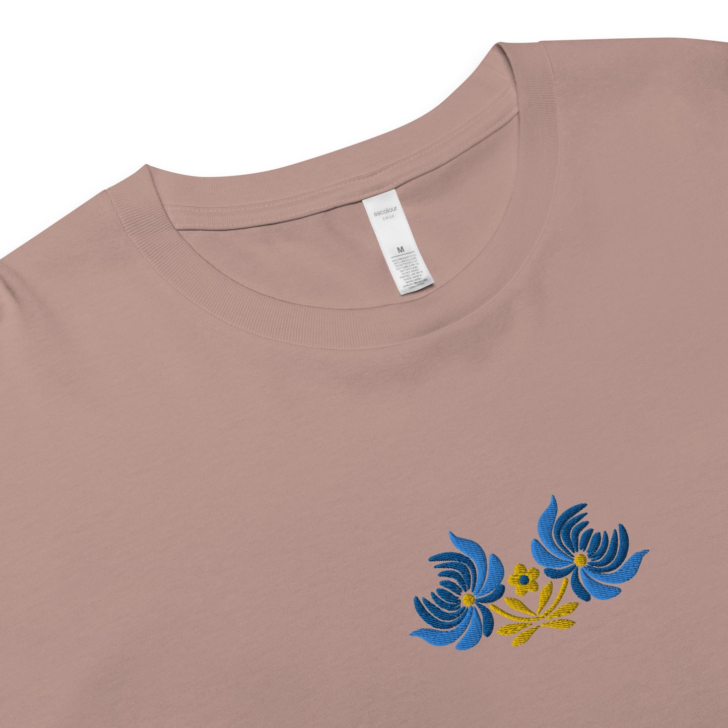 Ukrainian Folk Art Embroidered Cropped T-Shirt