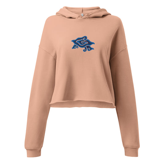 Indonesian Mendung Embroidered Cropped Hoodie - The Global Wanderer