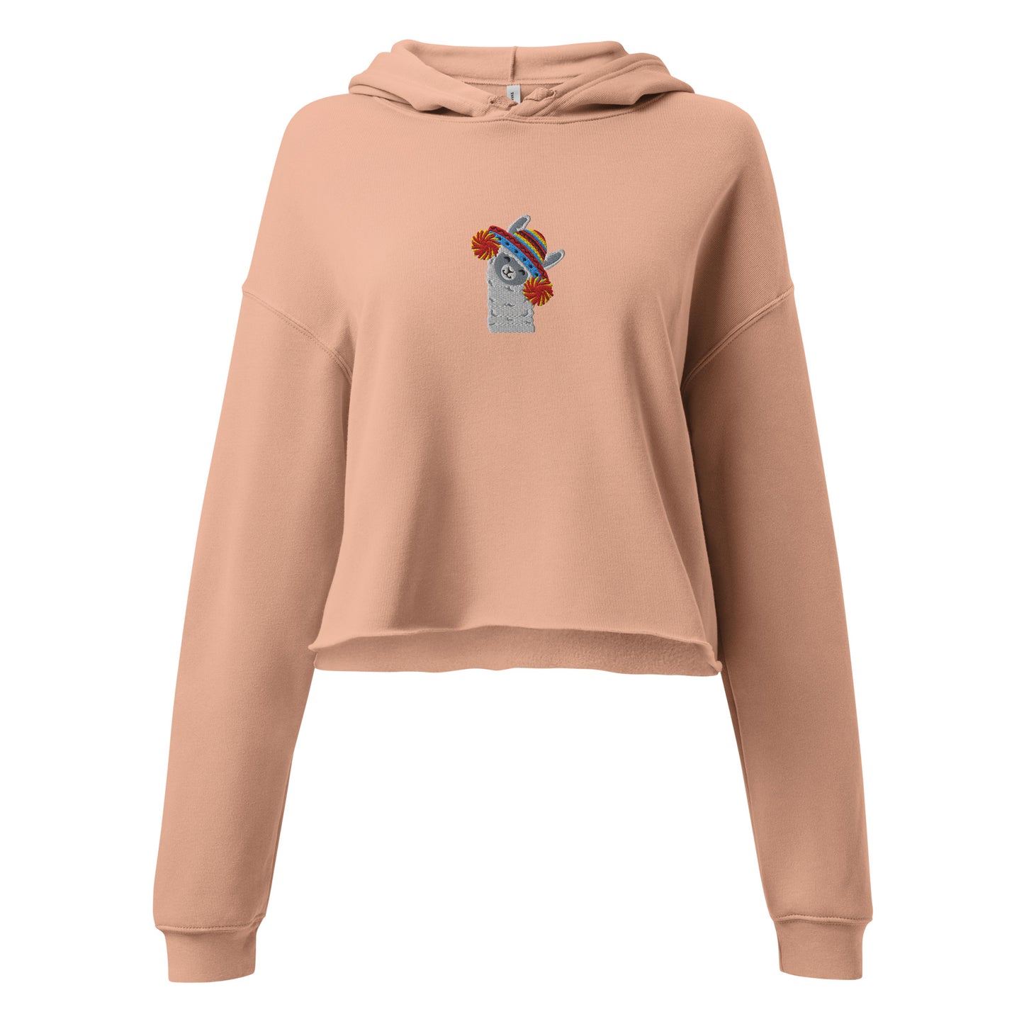 Peruvian Alpaca Embroidered Cropped Hoodie - The Global Wanderer