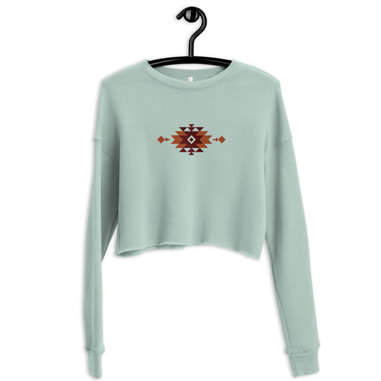 Southwestern Embroidered Cropped Sweatshirt - The Global Wanderer