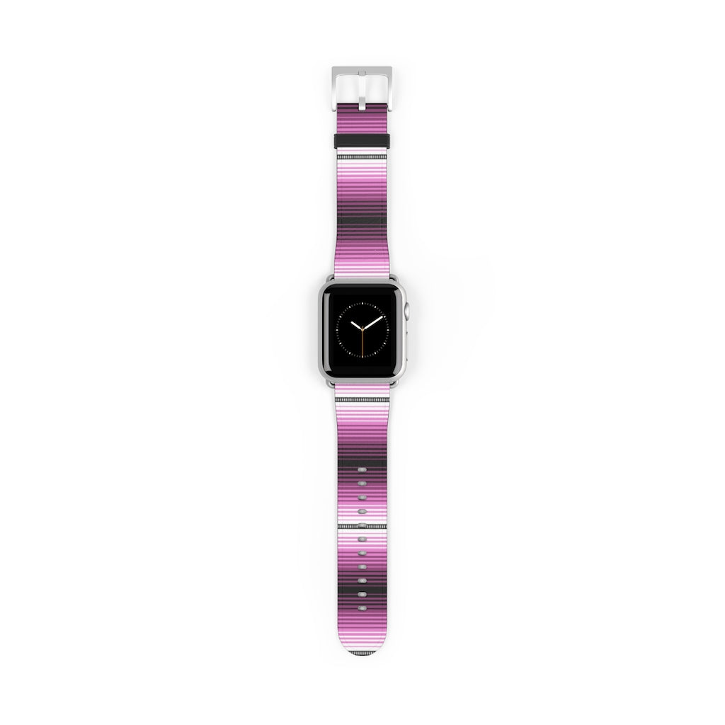 Pink Mexican Serape Watch Band - The Global Wanderer