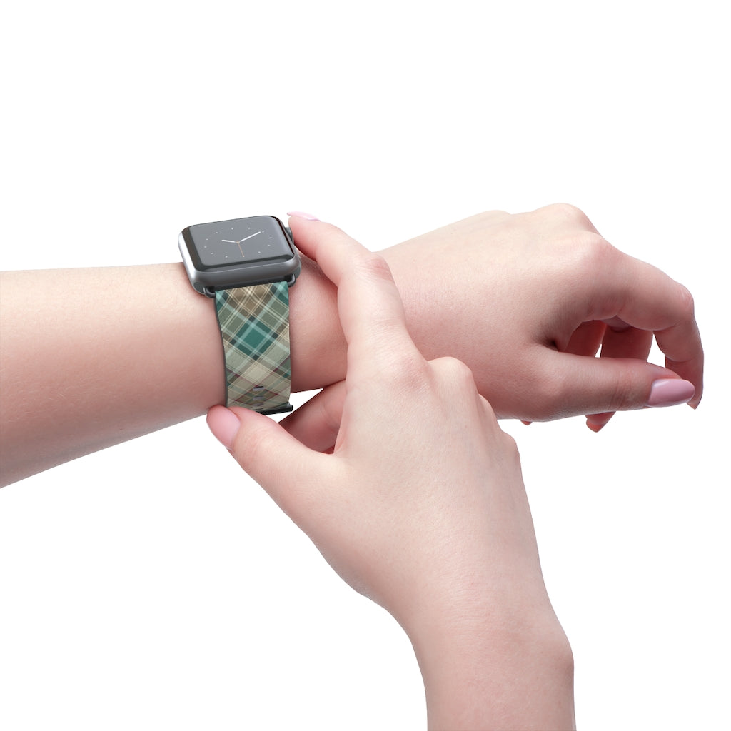 Green Scottish Plaid Watch Band
