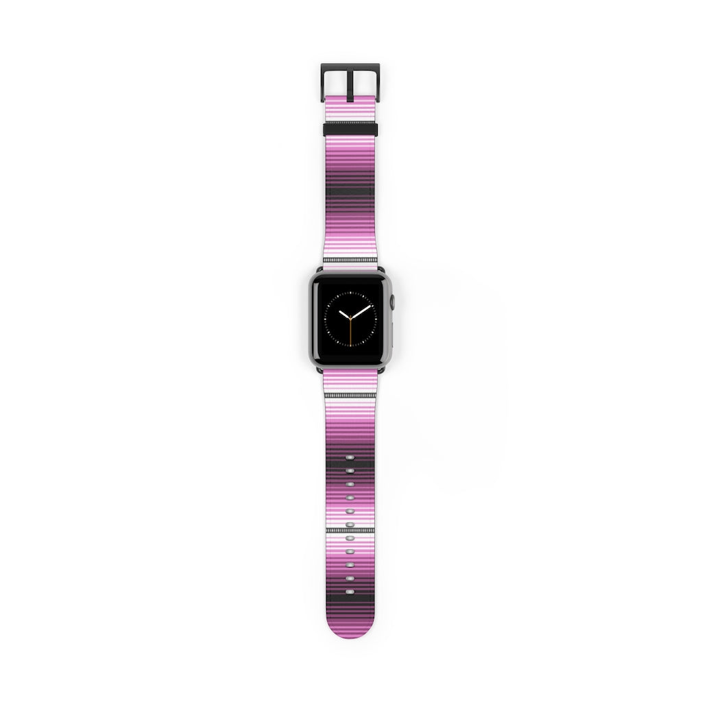 Pink Mexican Serape Watch Band - The Global Wanderer