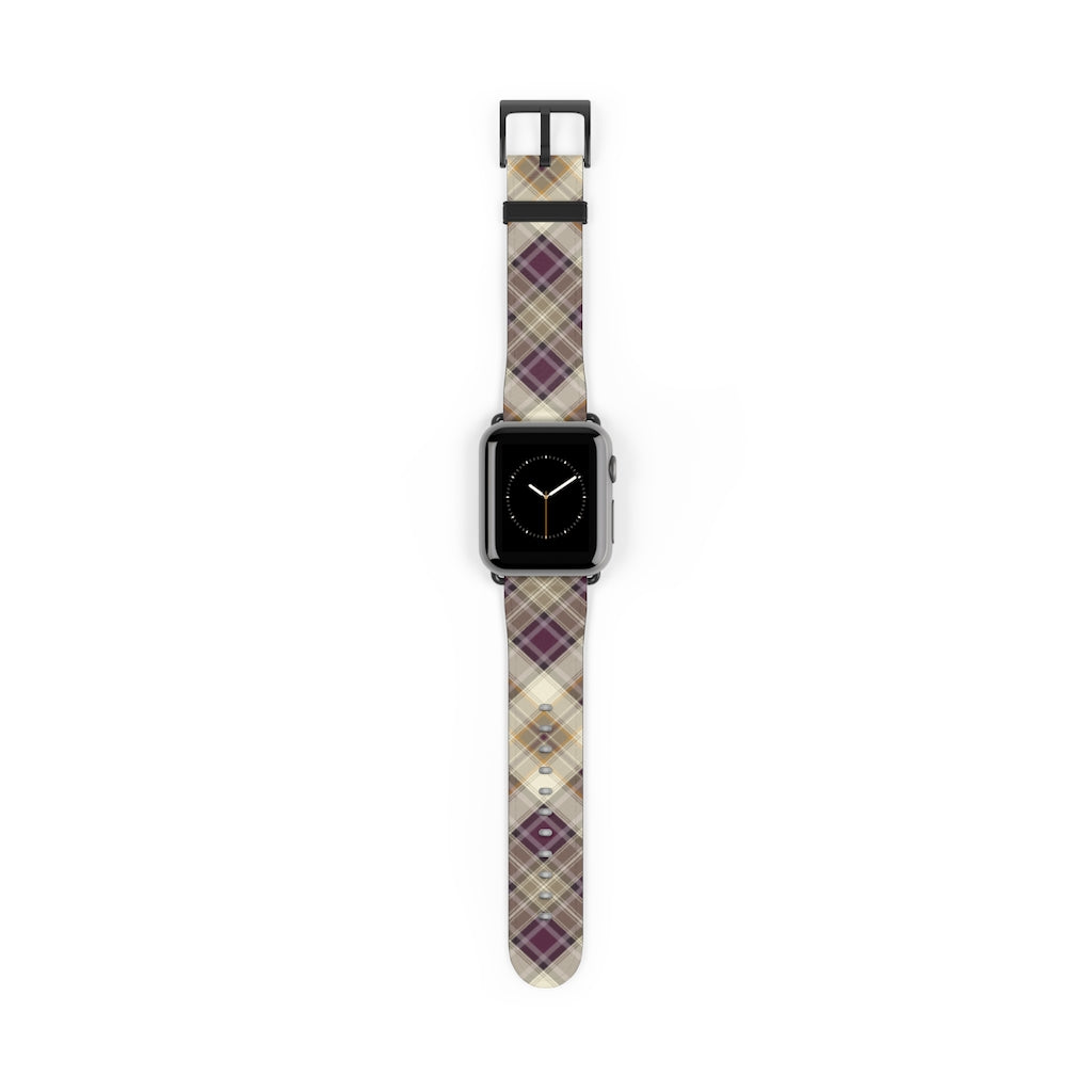 Purple Scottish Plaid Watch Band