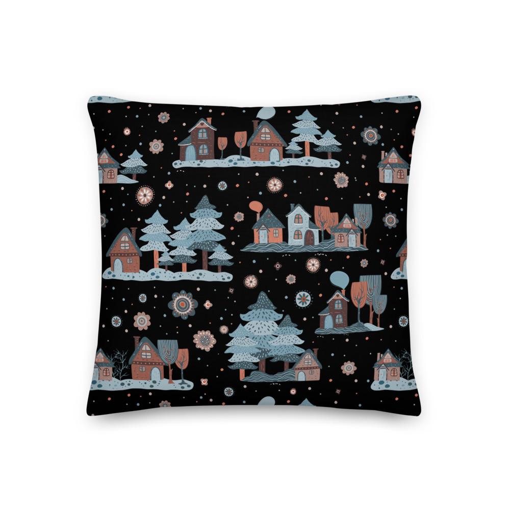 Nordic Winter Nights Christmas Pillow