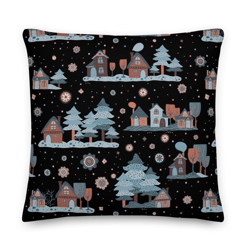 Nordic Winter Nights Christmas Pillow