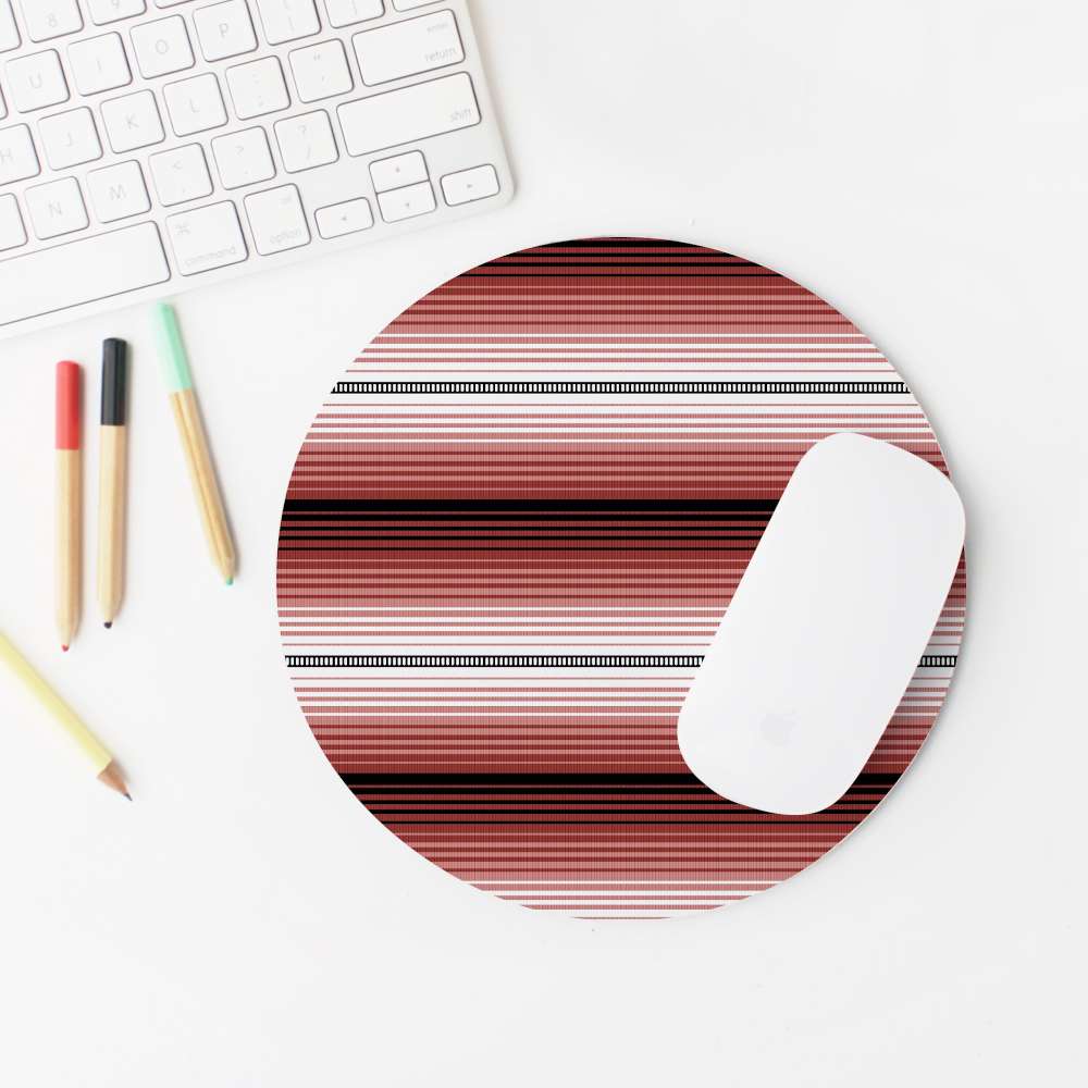 Red Round Mexican Mouse Pad