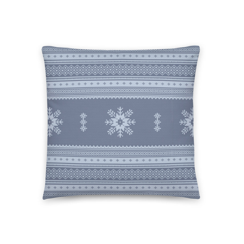 Blue Scandinavian Christmas Pillow