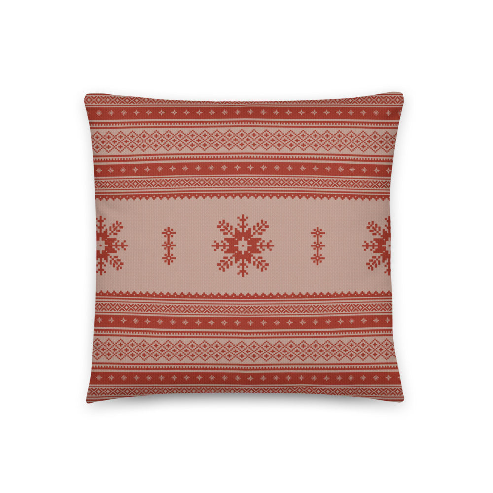 Red Scandinavian Christmas Pillow