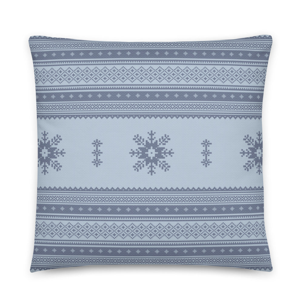 Blue Scandinavian Christmas Pillow