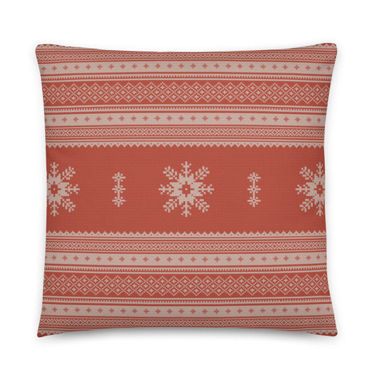 Red Scandinavian Christmas Pillow