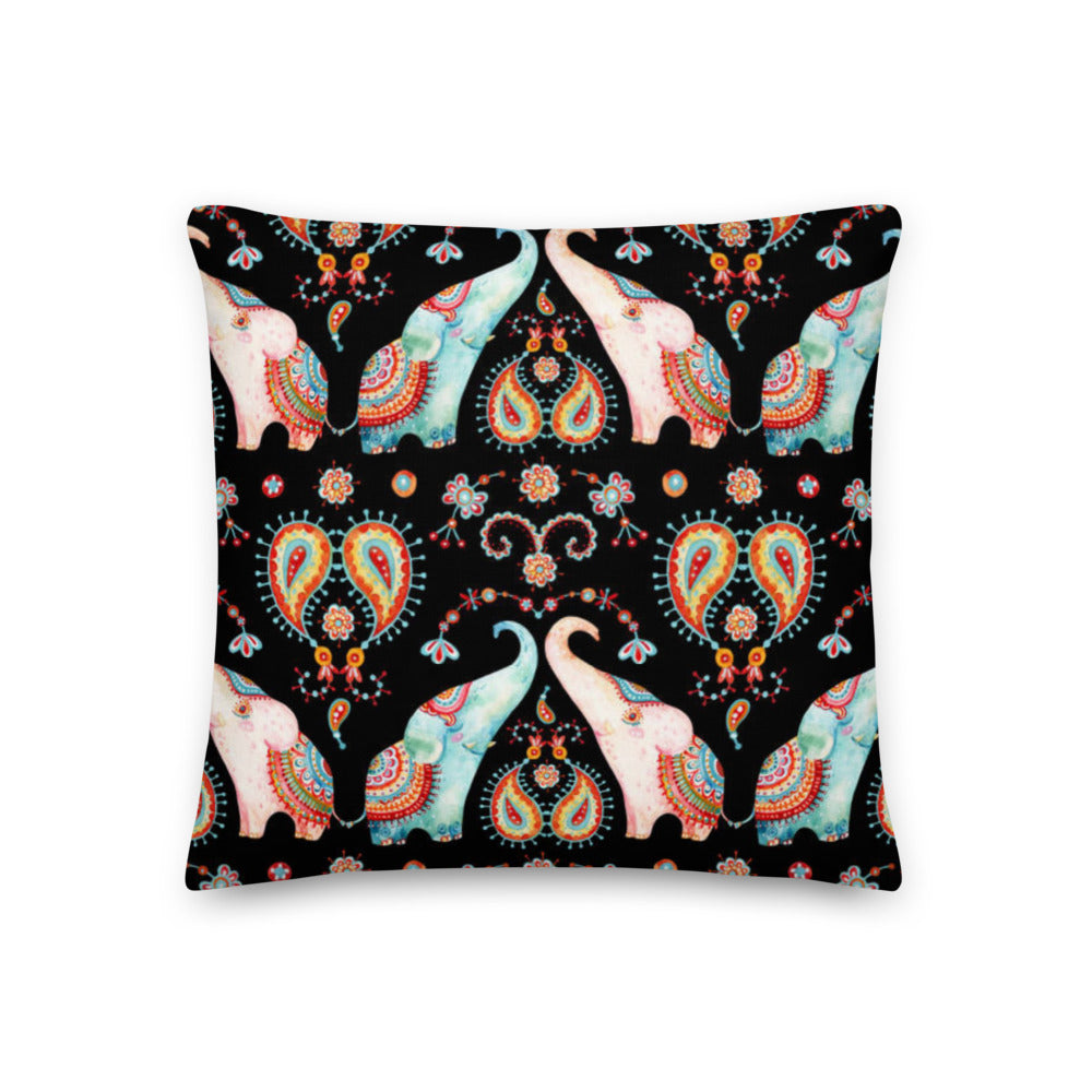 Indian Paisley Elephant Pillow & Pillow Cover - The Global Wanderer