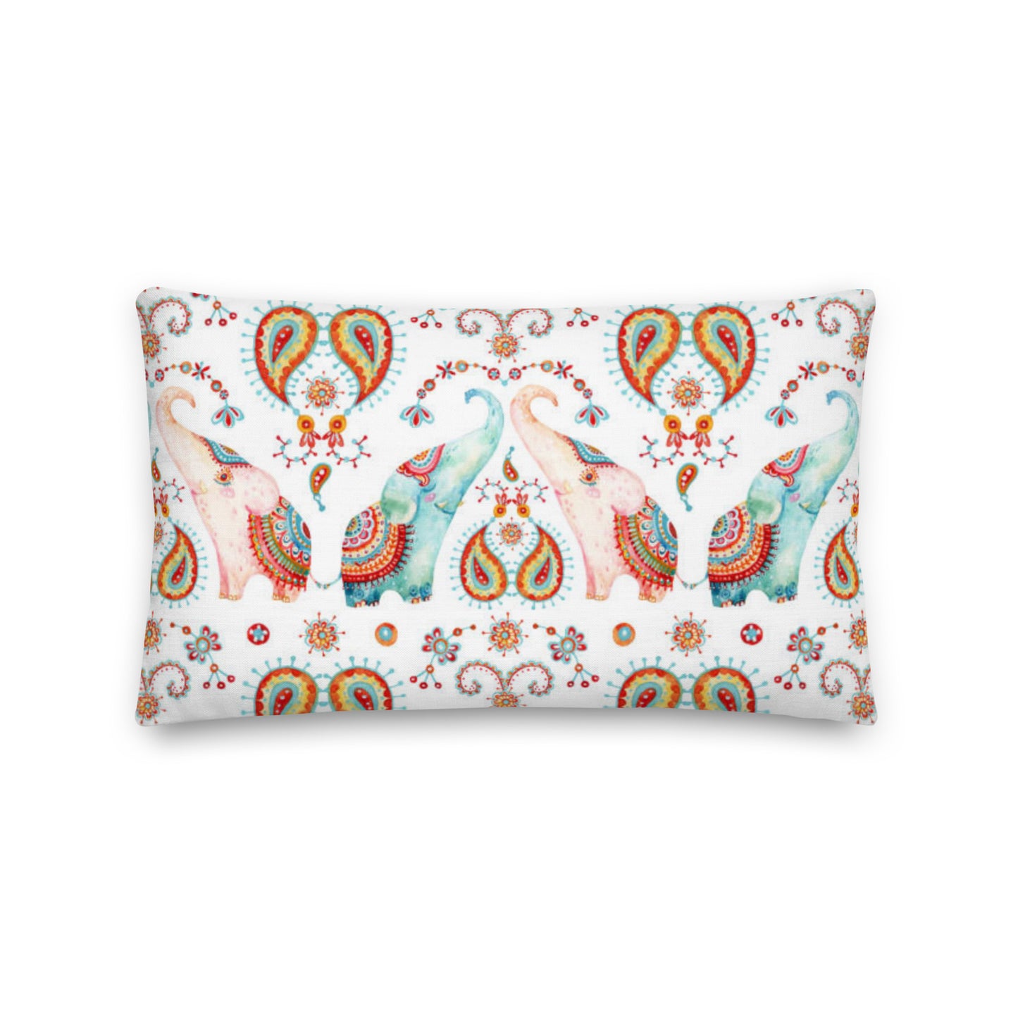 Indian Paisley Elephant Pillow