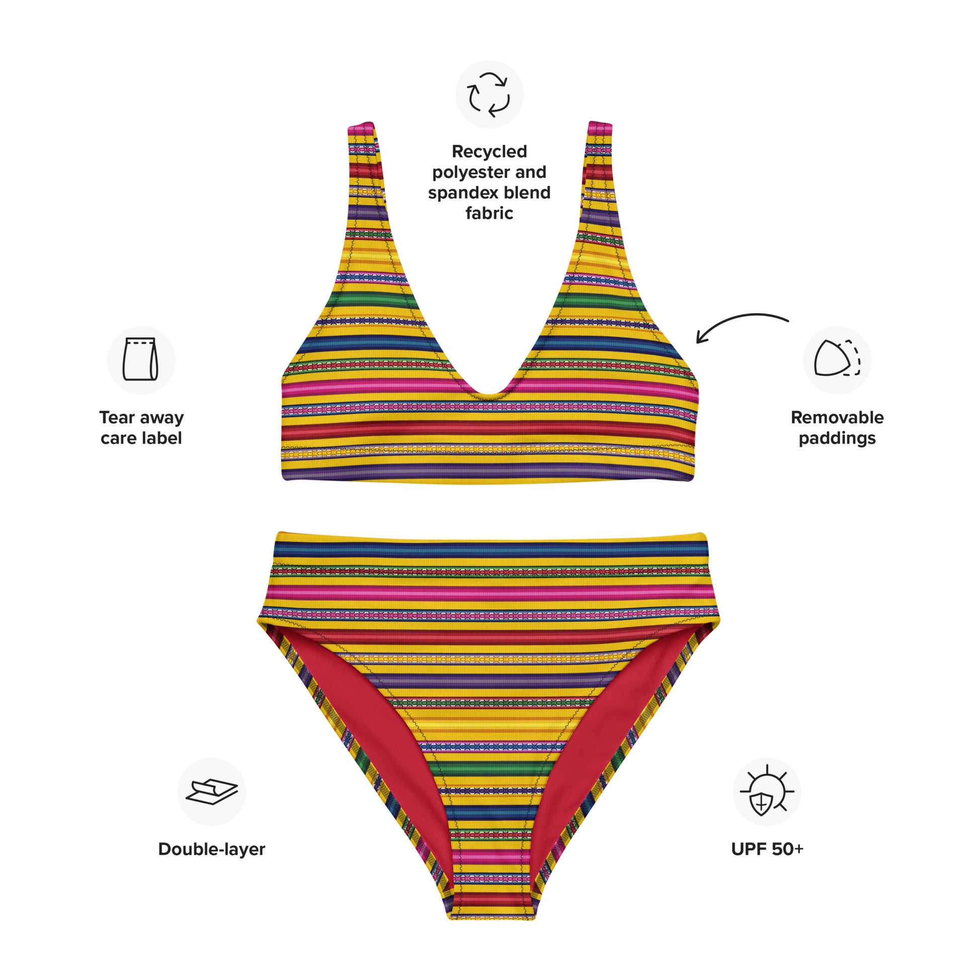 Peruvian Recycled high-waisted bikini