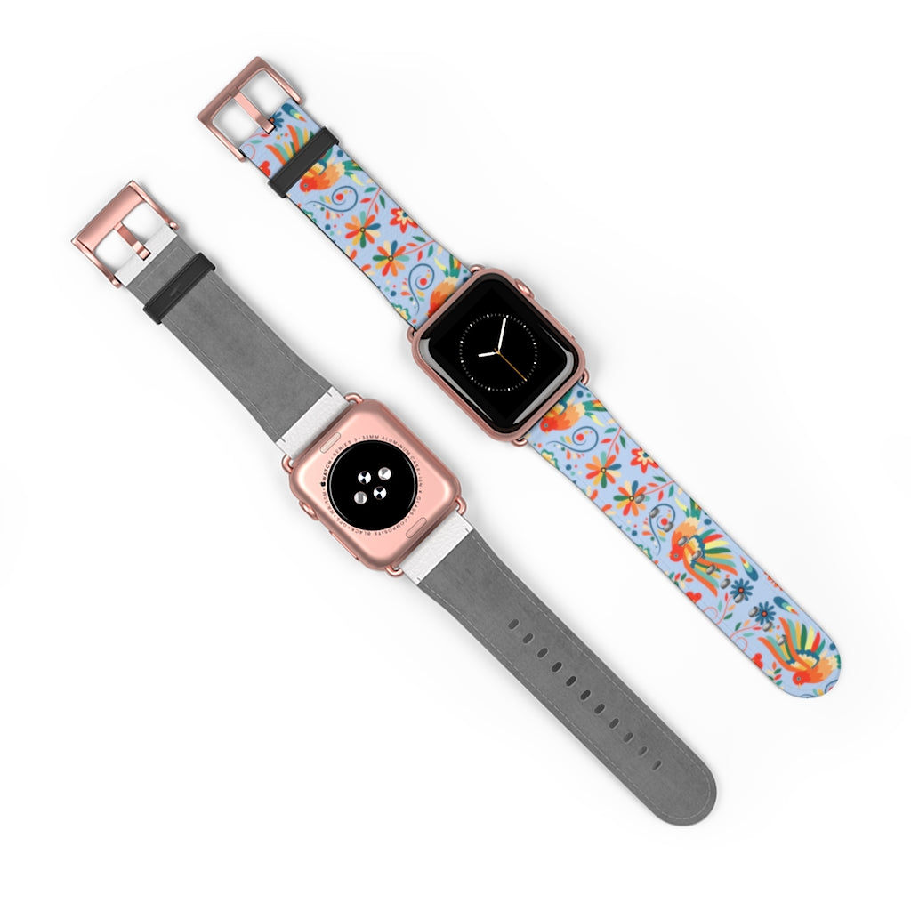 Mexican Otomi Print Watch Band - The Global Wanderer