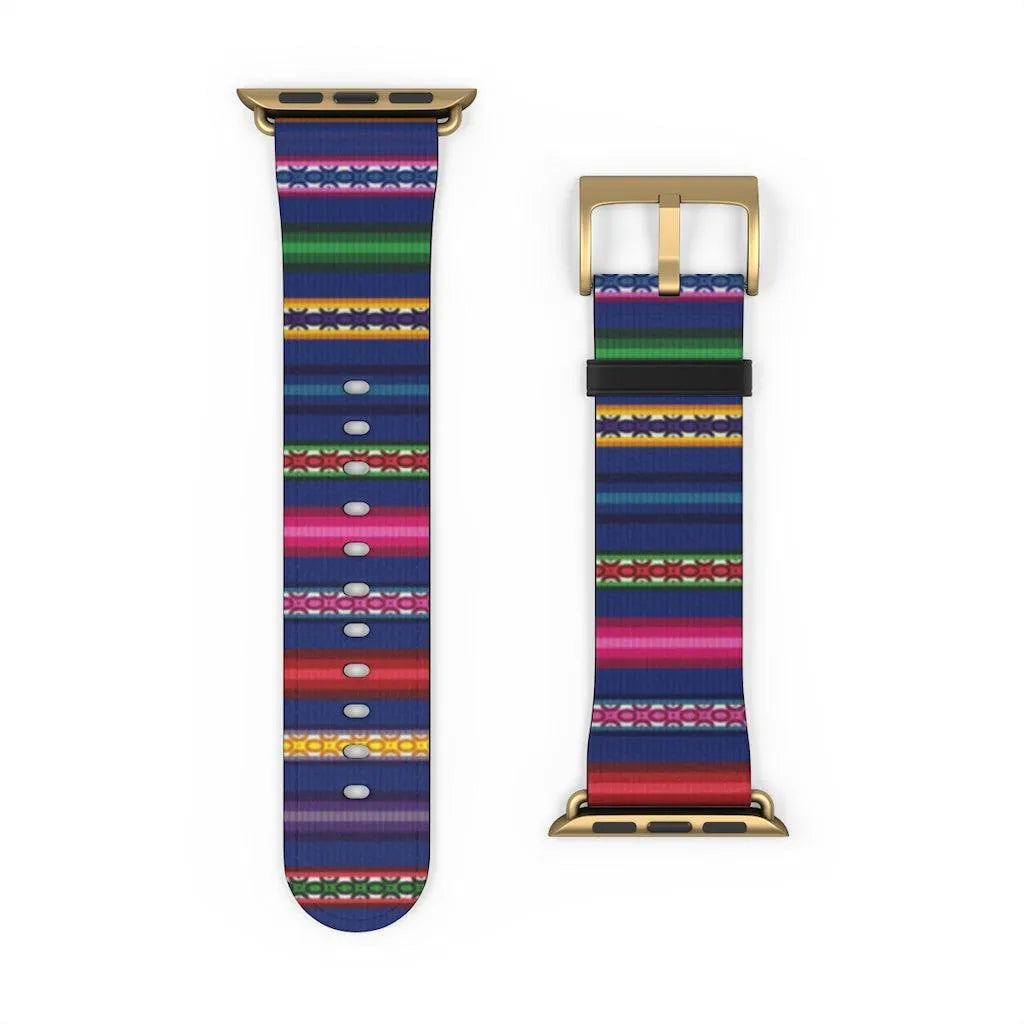 Blue Peruvian Watch Band - The Global Wanderer