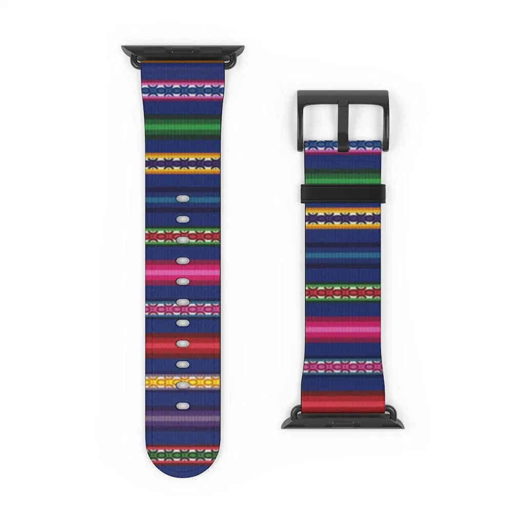 Blue Peruvian Watch Band - The Global Wanderer