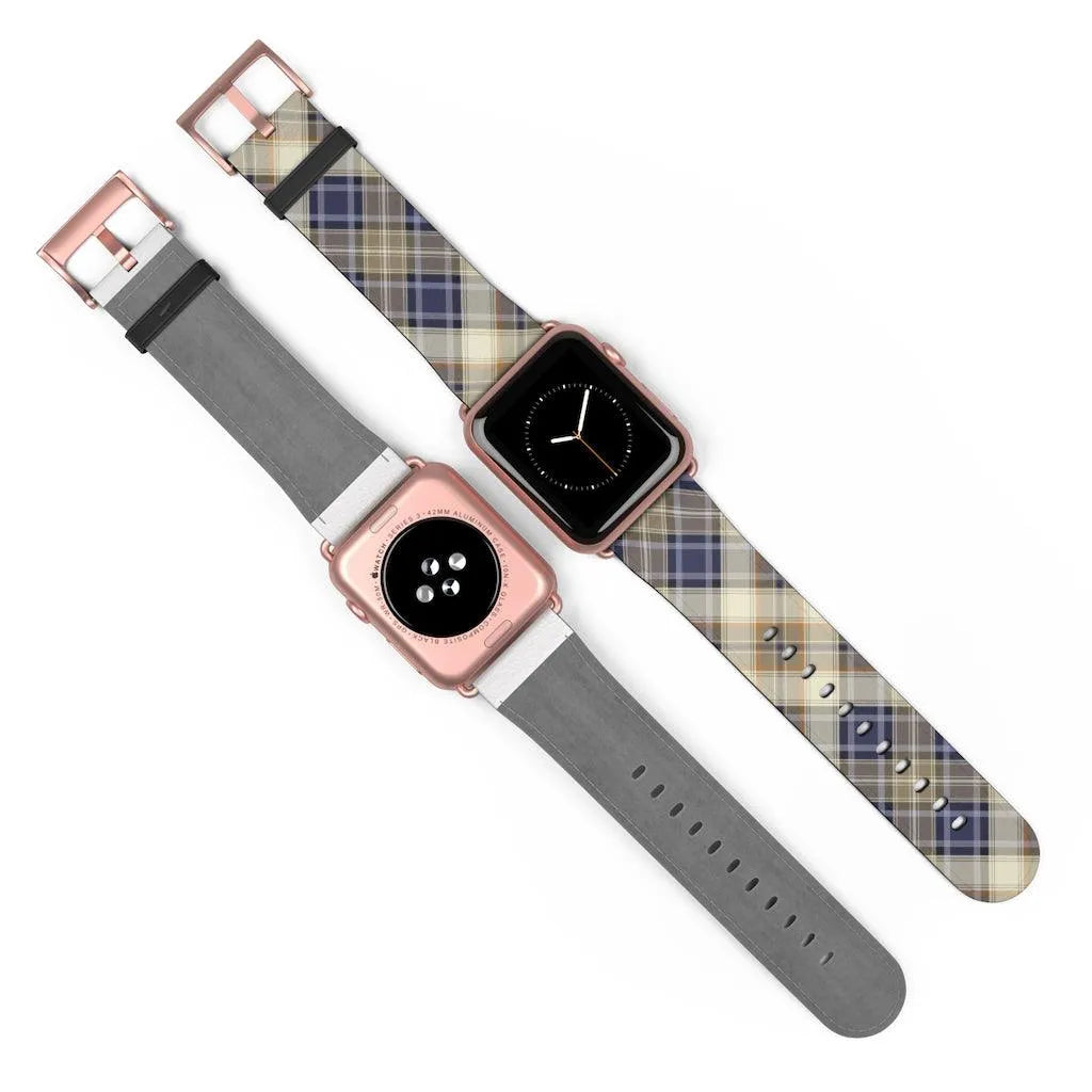 Blue Scottish Plaid Watch Band - The Global Wanderer