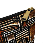Cocoa Lines Mud Cloth Flat Pouch - The Global Wanderer