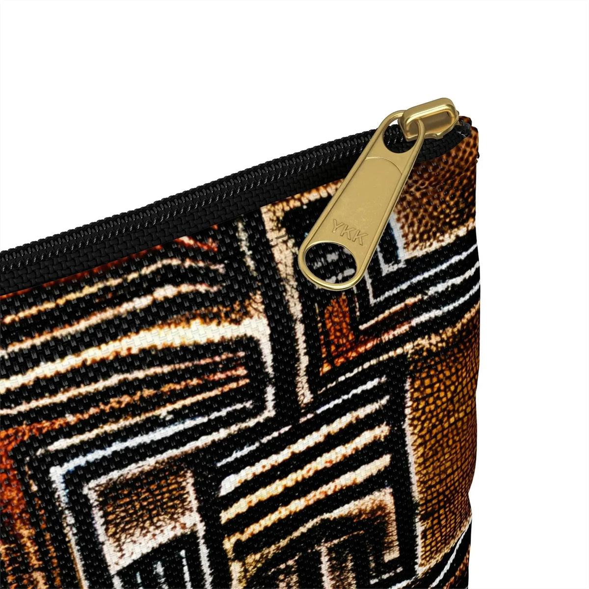 Cocoa Lines Mud Cloth Flat Pouch - The Global Wanderer