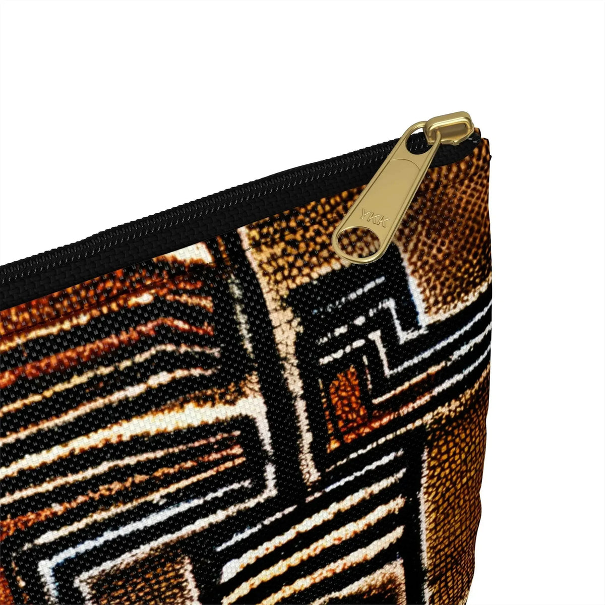 Cocoa Lines Mud Cloth Flat Pouch - The Global Wanderer
