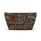 Cocoa Lines Mud Cloth Pouch - The Global Wanderer