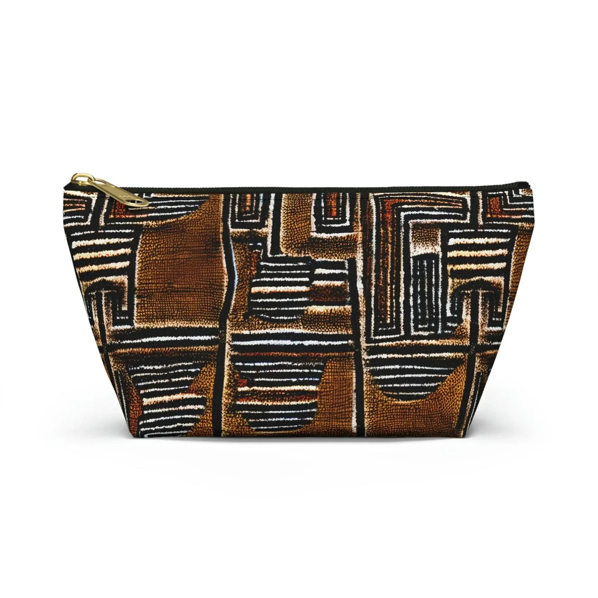 Cocoa Lines Mud Cloth Pouch - The Global Wanderer