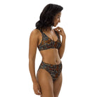 Malian Mud Cloth Recycled High-Waisted Bikini - The Global Wanderer