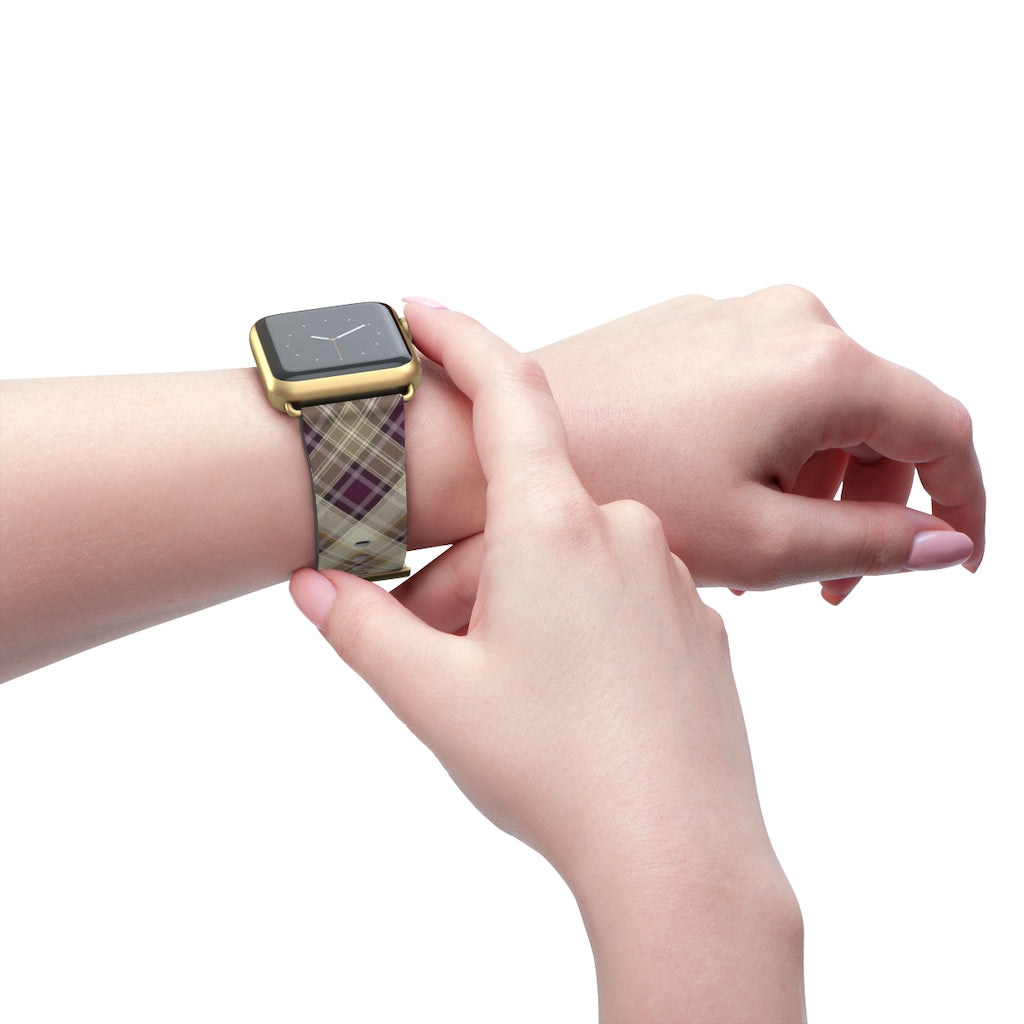 Purple Scottish Plaid Watch Band
