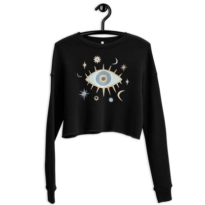 Greek Evil Eye Cropped Sweatshirt - The Global Wanderer