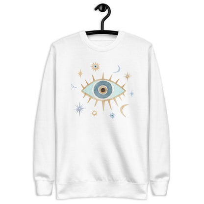 Greek Evil Eye Fleece Sweatshirt - The Global Wanderer