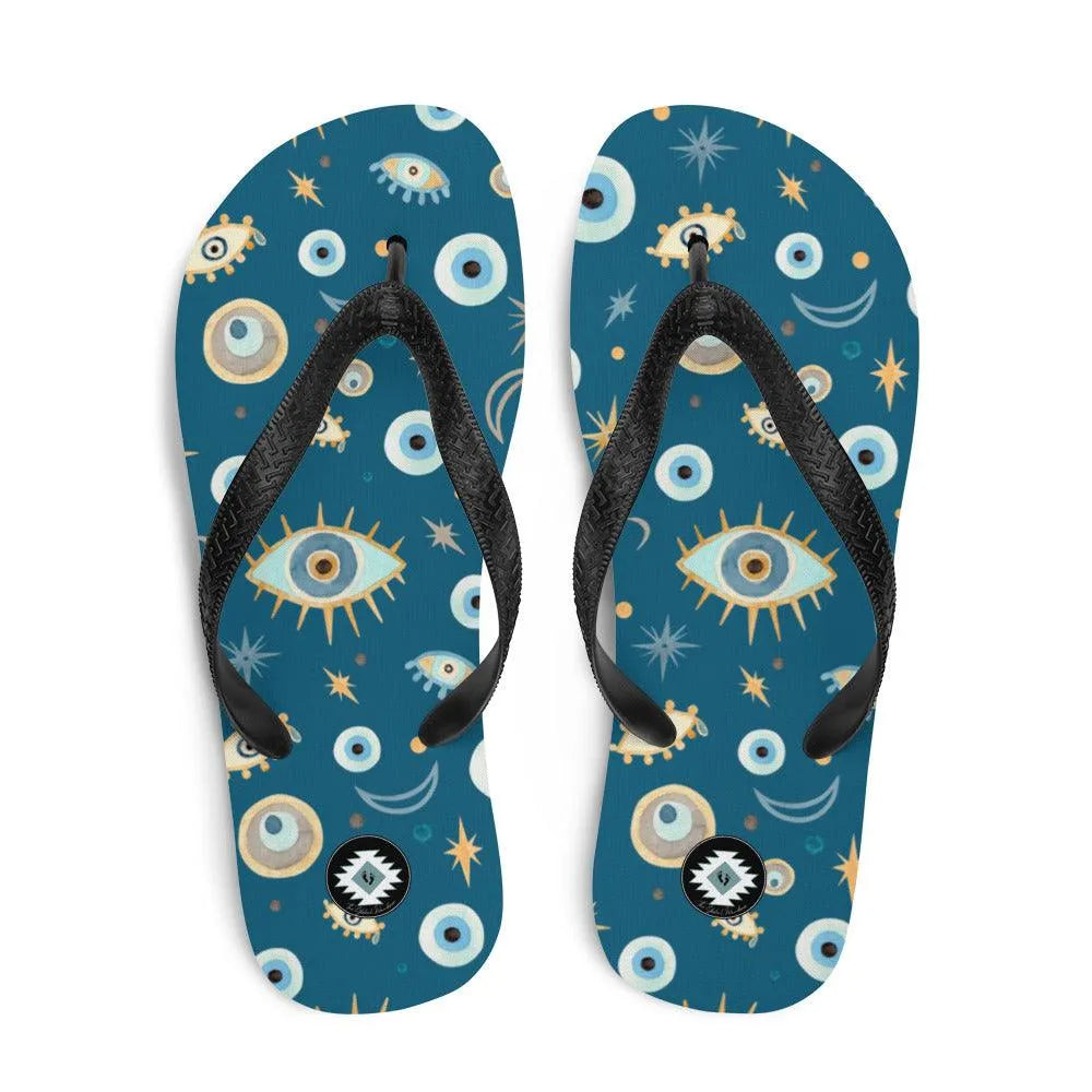 Greek Evil Eye Flip Flops - The Global Wanderer