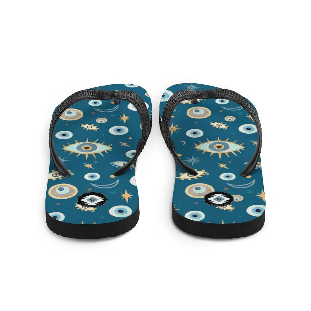 Greek Evil Eye Flip Flops - The Global Wanderer