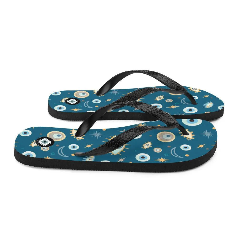 Greek Evil Eye Flip Flops - The Global Wanderer