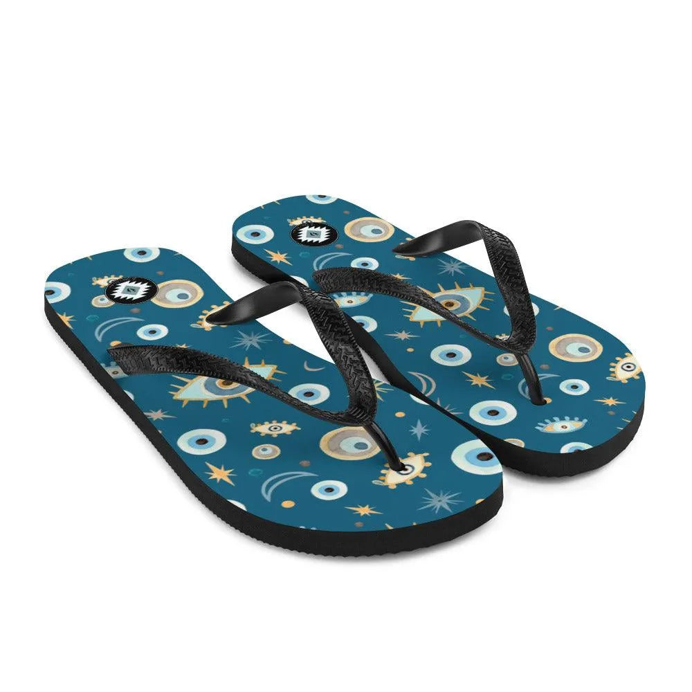 Greek Evil Eye Flip Flops - The Global Wanderer