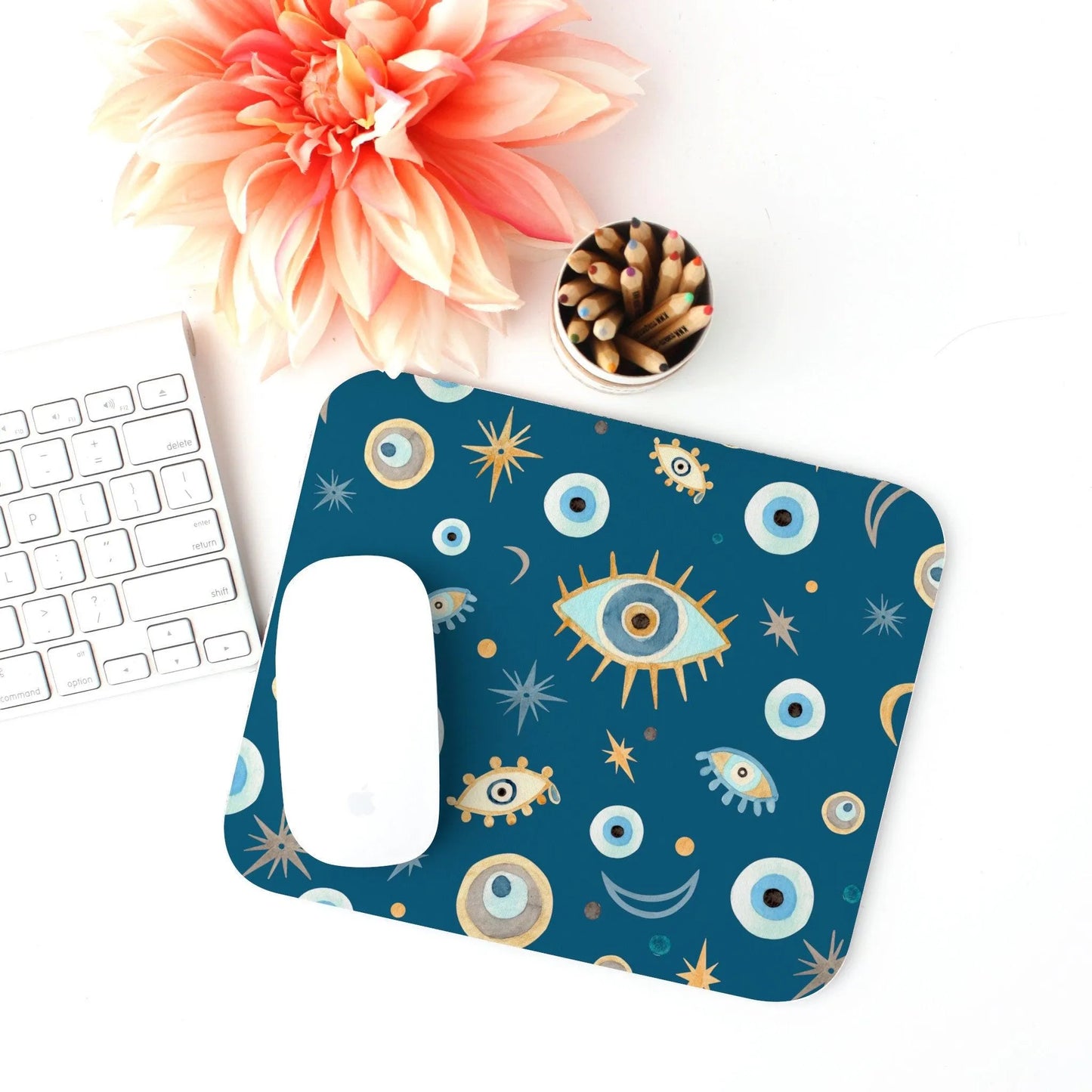 Greek Evil Eye Mouse Pad - The Global Wanderer