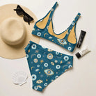 Greek Evil Eye Recycled high-waisted bikini - The Global Wanderer