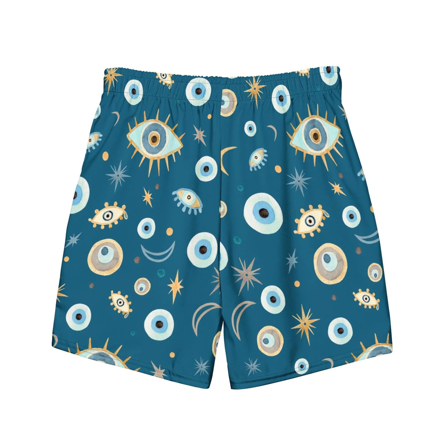 Greek Evil Eye Recycled Men's Swim Trunks - The Global Wanderer